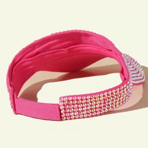 Pink diamonds visor hat buckle