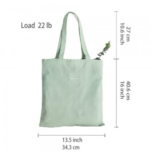 canvas tote bag size