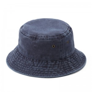 Topi Ember Warna Solid Vintage yang Dicelup