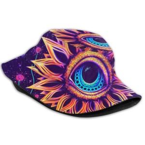 Trippy Alien Sunflowers Bucket Hat