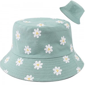 Bonito sombreiro reversible con estampado floral para parella1