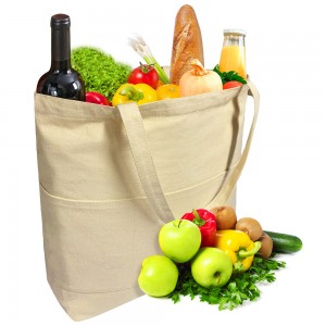 Çanta ushqimore e kanavacës me kapacitet shtesë të personalizuar1