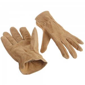 Custom Leather craft Split Cowhide Work Gloves Large2
