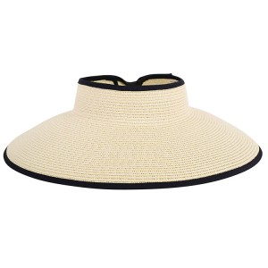 Foldable Wide Brim Roll-up Straw Sun Hat Sun Visor4