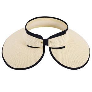 Foldable Wide Brim Roll-up Straw Sun Hat Sun Visor5