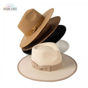 I-Fashion Oem Custom Fedora Hats White Flat