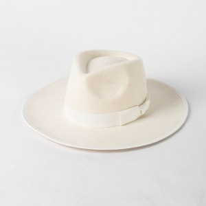 Modes OEM pielāgotas Fedora cepures, baltas plakanas