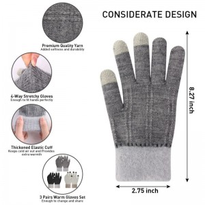 Зимски ракавици со екран на допир за жени
