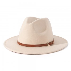 ሴቶች ክላሲክ ተሰማ Fedora Wide Brim Hat
