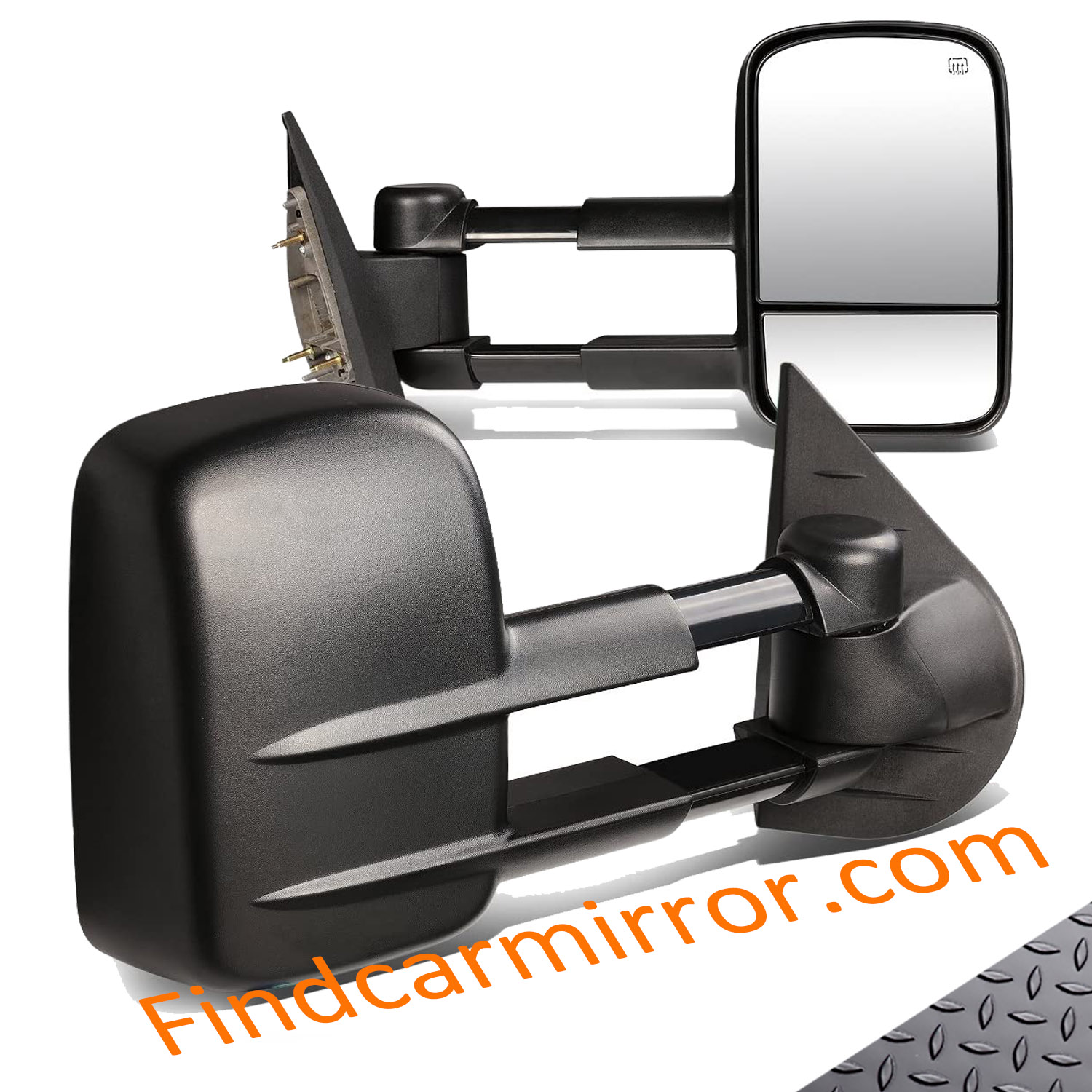 Towing Mirror for TOYOTA LANDCRUISER  70Series 75-79 BLK WWIRING Black Featured Image