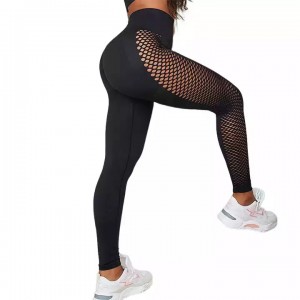 Crne uske pantalone za jogu Tvornička direktna opskrba prilagođene velike veličine izdubljene丨ZHIHUI