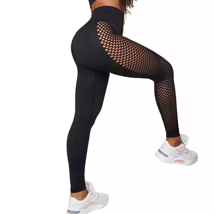 Factory Direct Supply Black Size E kholo Hollowed Out Tight Yoga Pants丨ZHIHUI