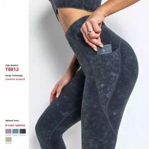 Pantalones de yoga empalmados con bolsillos laterales Venta al por mayor personalizada 丨ZHIHUI