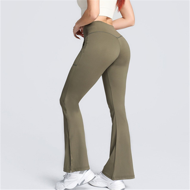 China Low Rise Flare Leg Yoga Pants Custom Logo, ZHIHUI Manufacturers and  Suppliers