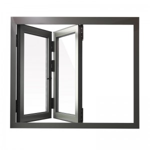 Cheap Price Impact Resistant Windows Aluminium Cald Wood Tilt and Turn Window with Fiberglass Net