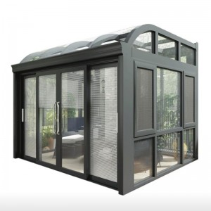 Solarium Free Standing Aluminium Glass Sunroom Prefabricated House