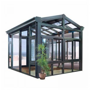 Outdoor Tempered Glass Sunroom Aluminium Glass House