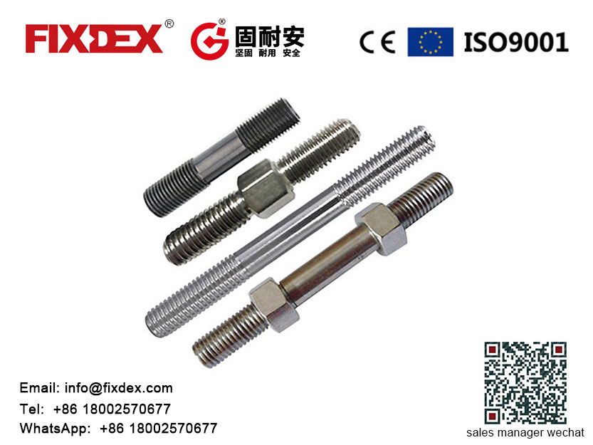 High reputation Ss Threaded Bar - High quality black oxide threaded rod stud bolt double end bolt all sizes – FIXDEX