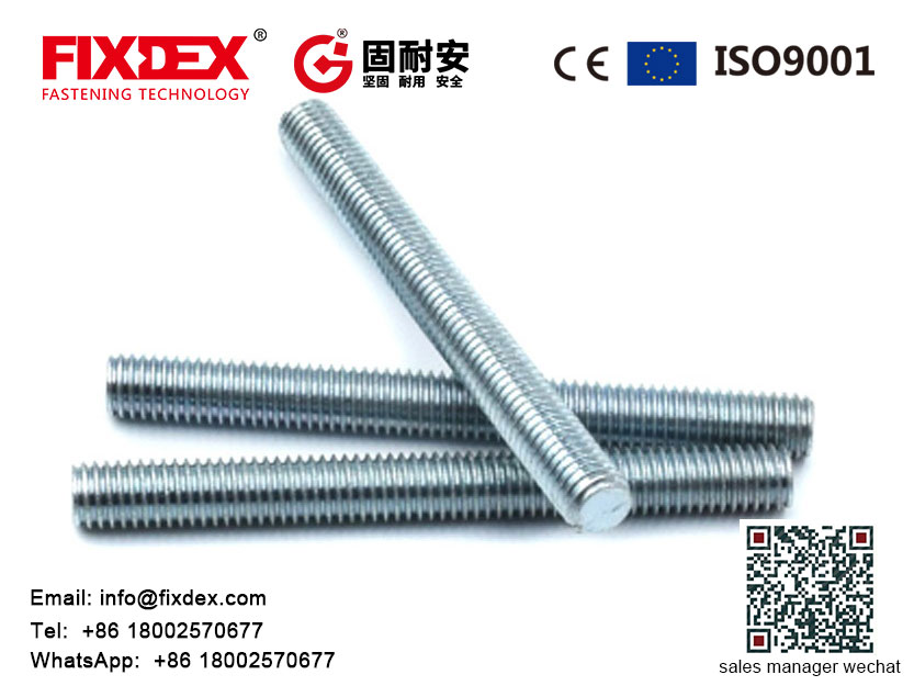 Factory Cheap Hot 12 Threaded Rod - High quality factory price DIN975 galvanized threaded rod – FIXDEX