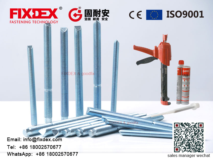 High quality Galvanized Steel M8-M30 Chemical Anchor Bolts