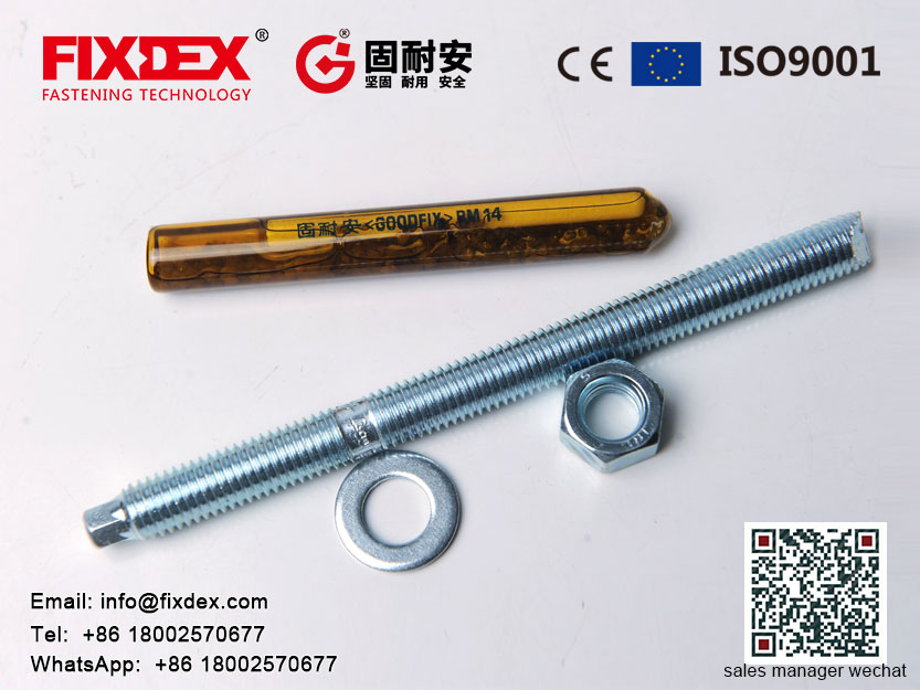 Customized M10 Glue tube Galvanized Chemical Anchors Bolt
