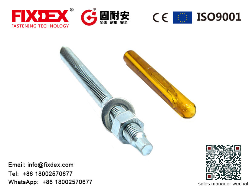 China supplier carbon steel chemical anchor bolts custom sizes