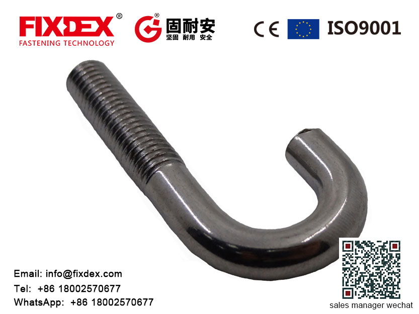 Custom stainless carbon steel galvanized j bolt