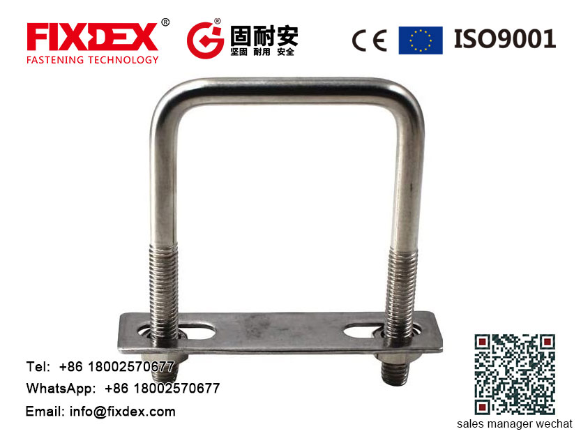 M6x35x75mm Square U Bolt 304 Stainless Steel