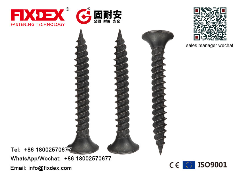china fasteners flat head slotted countersunk black iron m4 screw Kualiti sempurna dan harga bawah skru drywall hitam