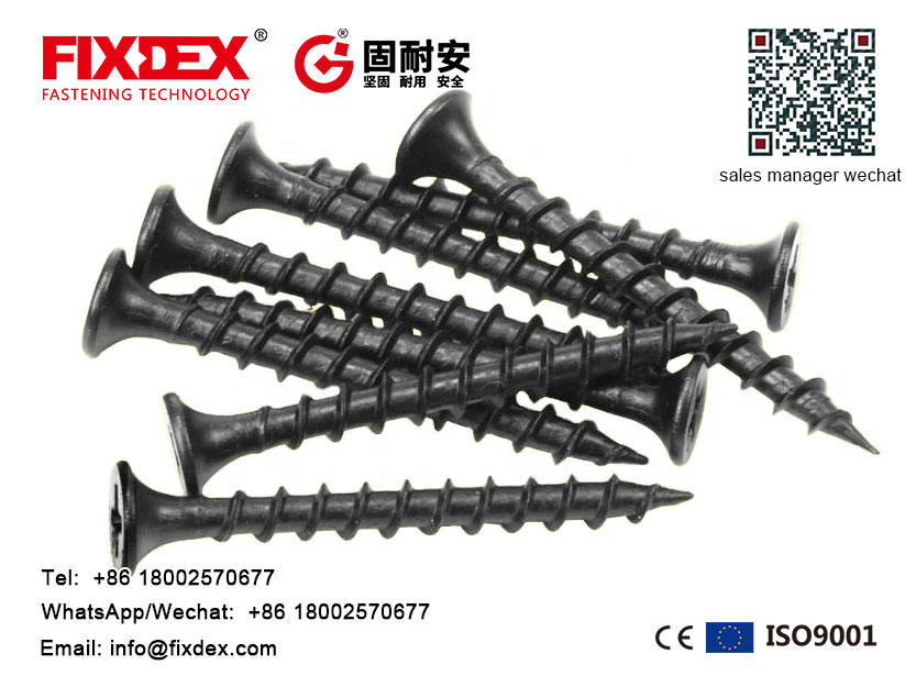 Bugle head Self-Tapping Screw black Phosphated Self Tapping Chipboard Screw