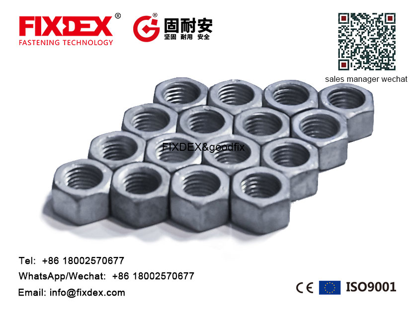Hot dipped galvanized hex nut