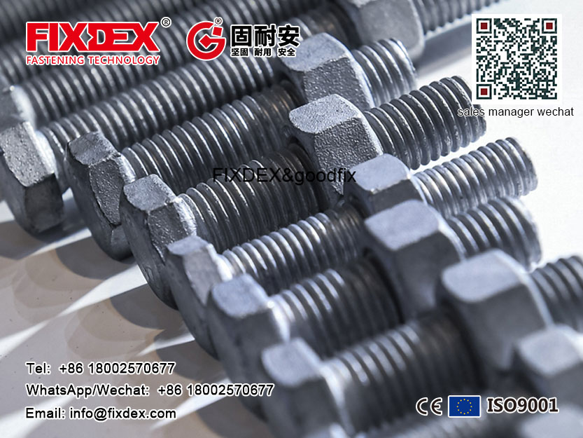 Steel Structural Hot Dip Galvanized Heavy Hex Bolt na Akụ