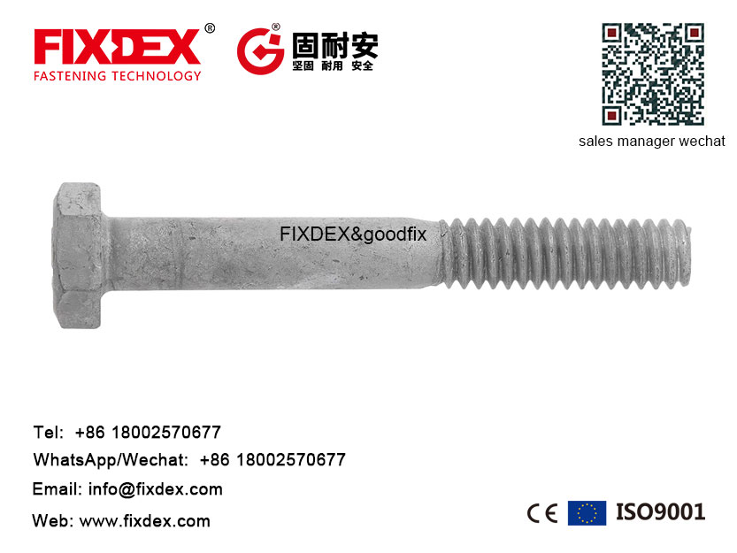 Carbon steel HDG metric heavy hex head structural bolt and nut