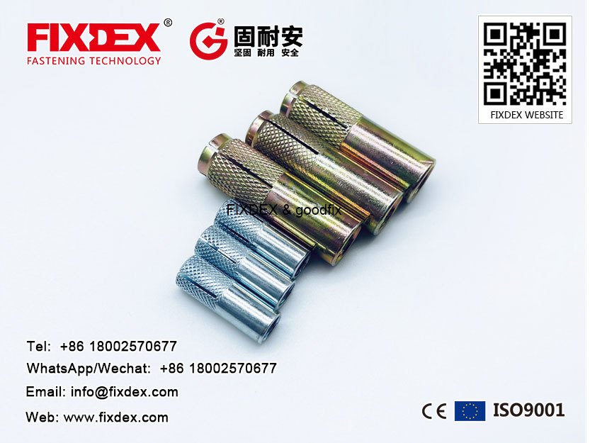 China Cheap price M8 Drop In Anchor - zinc plated 3/8 drop in anchor – FIXDEX