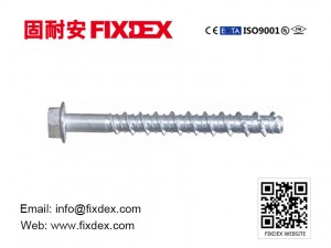 FIXDEX-Goodfix Concrete Screw-Angkla nga galvanized