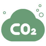 -58% CO₂ emitted