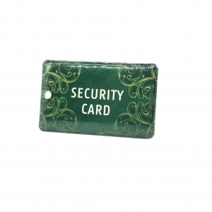 Popular Design for Irregular Shape RFID Epoxy Card with Hole Punch and Lanyard
