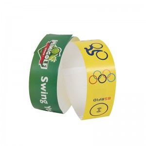 Hot-selling Customized Logo Printed Cheap Paper Bracelet Disposable Waterproof Tyvek RFID Event Wristband