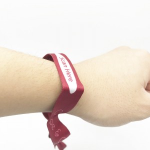 Woven and Fabric material RFID Wristband for festival and event application