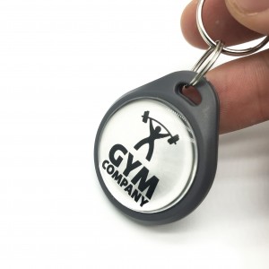 Hot Sale NFC RFID Keyfob with Epoxy Logo for Gym, access control