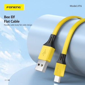 X96 1M plosnati kabel (3A / 2.4A / 2.1A)