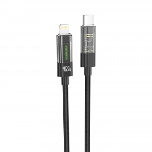 X105 1.2M Transparent Head Braided Cable (60W / PD27W)