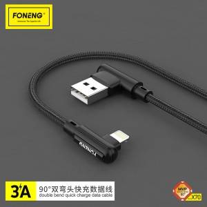 X70 Glue Drop Double Bend Weaved Game USB-kabel