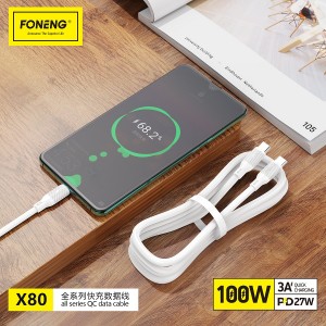 FONENG X80 100W Fast Charging Cable (Type-C to Type-C)
