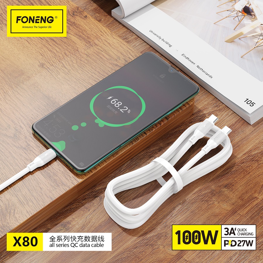 FONENG X80 100W Fast Charging Cable (Type-C to Type-C) Featured Image