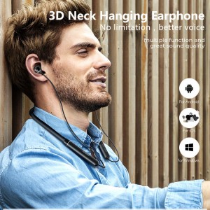 BL31 Invisible Silicon Rubber Neck Hanging Bluetooth Earphone