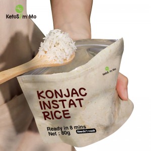 Sac instantané de riz Konjac Low Gi Fournisseur personnalisé |Ketoslim Mo