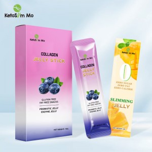 Ketoslim Mo Irregular Shape Snack Konjac Jelly Strip Packing Pudding Drinkable Probiotics Enzymes Jelly