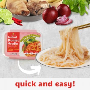 Instant noodles Konjac zaub mov Ketoslim-mo qab Vermicelli Sauerkraut Flavor