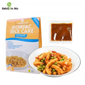 Keki ya Konjac Mchele Tteokbokki Spicy Flavour OEM |Ketoslim Mo